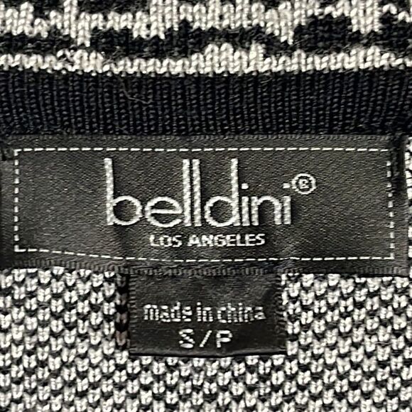 belldini cardigan womens Size petite Small belted Duster Knit striped Sweater - Picture 5 of 11